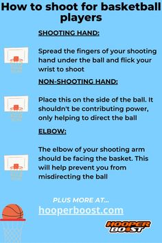 how to shoot for basketball shooting hand? info sheet with instructions on the backboard