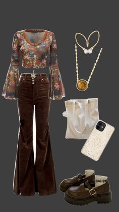 Brown Outfit Aesthetic, 1970s Outfits, Funky Fits, 2025 Outfits, Bruno Mars Concert, Png Outfits, Soft Outfits, Forest Nymph, Moon Earth