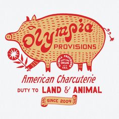 an image of a pig with the words sypsia provisions written in red on it