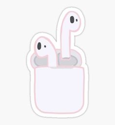 two ghost stickers sitting on top of each other in front of a white background