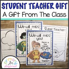 the student teacher gift for students to use on their classroom desks and in front of them