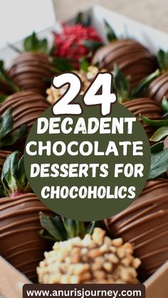 24 decadent chocolate desserts for chocoholics Chocolate Brownie Desserts, Simple Chocolate Desserts, Easy Fancy Desserts, Interesting Desserts, Sweets Ideas, Chocolate Macarons, Chocolate Crinkle, Food Business Ideas