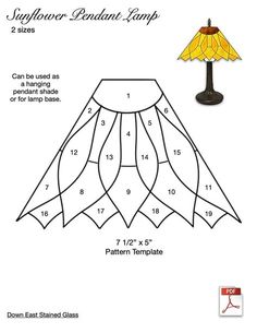 a lamp shade with the measurements for it to be made into an easy table lamp