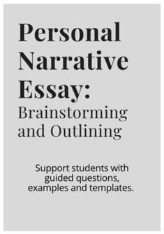 Support your students as they brainstorm and outline personal narrative essays with these tools. Personalized writing solutions to fulfill all your writing needs Essay Excellence Unearthed: Unlocking Your Writing Potential 💯 english creative writing grade 12, what is a narrative essay outline 🗂️ #Grade12 Essay Brainstorming, Narrative Essay, Personal Narrative, Writing Resources, Writing Skills, Essay Writing