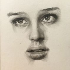 a pencil drawing of a woman's face with the words instagram on it