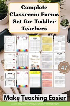 the complete classroom forms set for toddler teachers