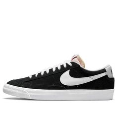 Nike Blazer Low '77 Suede 'Black White' DA7254-001 (SNKR/Skate/Casual/Low Top/Non-Slip/Wear-resistant/Shock-absorbing) Nike Blazer Low 77, Nike Blazer Low, Blazer Low, Nike Blazer, Low Top, Black Pants, Black White, Blazer, Nike