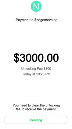 an iphone screen with the text $ 3, 000 00 unlocking fee $ 13 23 pm