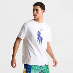 Size & Fit.Standard fit is athletic and relaxed.Product Features.Classic crewneck construction.Short-sleeve silhouette.Large watercolor-style Big Pony printed on front.Paint splatter throughout design with bold colors for artsy aesthetic.100% Cotton.Machine wash.The Polo Ralph Lauren Splatter T-Shirt is imported..Allow your more artful side to show when you style yourself in this Men's Polo Ralph Lauren Splatter T-Shirt. From the nightclub to the country club, this tee features water-based paint Artsy Aesthetic, Sleeve Silhouette, Nike Air Max For Women, Nike Tech Fleece, Nike Tech, Tech Fleece, Newest Jordans, Paint Splatter, Tie Shoes