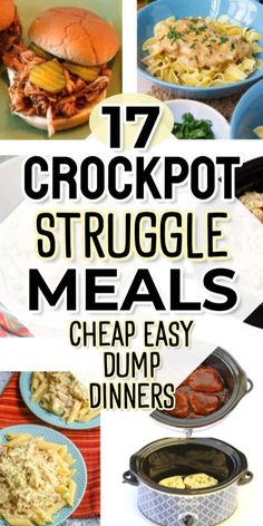 crockpot and struggle meals that are easy to make