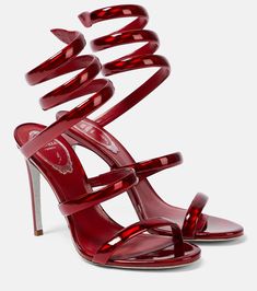 Rene Caovilla Heels, Platform Shoes Sneakers, Clear Shoes, Lace Heels, Boot Jewelry, Rene Caovilla, Fancy Shoes, Metallic Sandals, Satin Pumps