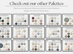 the color palettes are all in different shades and sizes, with each one being an individual