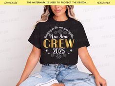 happy new year Crew 2025 Shirts, 2025 New Year's Crew Shirt, New Year's Eve Shirts, Family Matching Shirts, Couple Shirts, Party Shirts 👕 THE SHIRTS that I offer, are: 👕 ✅ 100% combed ring-spun cotton ✅ Soft hand feel ✅ Fashion fit ✅ Narrow crew neck with 1x1 rib ✅ STANDARD 100 by OEKO-TEX® 📐 MEASURING YOUR SHIRT and how to determine what size you need: 📐 1️ Take a 👕 shirt 👕 of yours, spread it well on flat surface and measure: The width - approximately 1 inches below the armhole point acr Matching Shirts Couple, New Years Eve Shirt, Family Matching Shirts, Crew Shirt, Fashion Fits, Couple Shirts, Nouvel An, Matching Shirts, Soft Hands