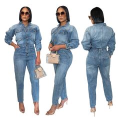 Womens Denim Jumpsuit, Denim Jumpsuits, Leather Jumpsuit, Suit Jumpsuit, Women Jumpsuit, Denim Romper, Classy Casual, Long Jumpsuits, Printed Jumpsuit