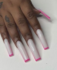 Toes Ideas, Future Nails, Fye Nails, Long Acrylic Nail Designs, Amazing Nails, Swarovski Nails, White Acrylic Nails, Glow Nails, Dope Nail Designs