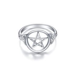 PRICES MAY VARY. In mysticism, the pointed five-pointed pentagram represents "life" and "health". It is used as a magic symbol for praying for happiness, and also as a guardian symbol or a symbol for healing injuries. Size: 9 100% 925 Sterling Silver, Platinum Polished Finished. Won't change color or get dark.Tarnish Resistant, Nickel Free. Free exquisite gift wrap: gift box + silver polishing cloth 
 Harmonyball Jewelry Factory: A famous jewelry brand Four jewelry chain stores in Hongkong. Best Symbol For Healing, Star Witch, Pentacle Jewelry, Witch Ring, Famous Jewelry, Witch Rings, Magic Symbols, Wrap Gift, Magical Jewelry