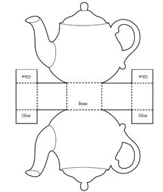 a teapot cut out into the shape of a box with instructions to make it