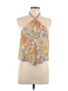 Sienna Sky Halter Top Size: Large Orange Tops - used. 100% POLYESTER, Halter, | Sienna Sky Halter Top Orange Halter Tops - Used - Size Large Spring Floral Print Halter Neck Blouse, Spring Halter Neck Blouse With Floral Print, Summer Halter Neck Top With Floral Print, Multicolor Halter Neck Top For Spring, Summer Floral Print Halter Neck Top, Vacation Floral Print Halter Neck Top, Spring Halter Neck Printed Tops, Floral Print Halter Neck Top For Beach, Casual Floral Print Halter Neck Top