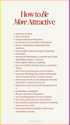 Discover how to be more attractive with our empowering guide. Focus on self-improvement, personal development, and embrace your highest self. Cultivate confidence, positivity, and a healthy lifestyle. Start your transformation journey today!  how to be more attractive, confidence, positivity, healthy lifestyle, growth mindset, highest self, evolution, level up your life, glow up, personality development, self-improvement, personal development, highest self, transformation journey, build a better you, women wealth and wellness club Daglig Motivation, Be More Attractive, How To Believe, Practicing Self Love, Wellness Club, Self Care Bullet Journal, Writing Therapy, Vie Motivation, Self Confidence Tips