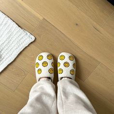 Spread Cheer With Every Step 🥰 Introducing our Mini Happy Face Slides Slippers, where comfort meets happiness in every stride. Designed to brighten your day with multiple small yellow happy faces, these slippers are the perfect choice to bring smiles wherever you go. Best Ladies House Slippers Add a touch of sunshine to your footwear collection with our Mini Happy Face Slides. Each step is a celebration with multiple small happy faces adorning the plush surface, bringing joy for everyone. Get r Comfortable Yellow Slip-on Slippers, Yellow Casual Flat Slippers, Casual White Slippers For Relaxation, Casual Yellow Flat Slippers, Comfortable Yellow Non-slip Slippers, Comfortable Non-slip Yellow Slippers, Yellow Slip-on Casual Slippers, Yellow Casual Slip-on Slippers, Comfortable Yellow Flat Slippers