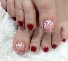 Ideas De Pedicure, Manicure Pies, Toes Nails Ideas, Toes Nails Colors, Toe Nails Designs, Toe Nail Ideas, Purple And Pink Nails