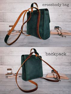 "🧡Leather convertible backpack🧡 Universal bag: can be worn as a backpack or as a crossbody bag! This backpack is made just for you, with time it will tell your personal story and life experience, that will be reflected on its leather. Thats why it's unique and will look great on you anywhere and anytime. Perfect for work, travel, or an everyday carry-all. Also, the backpack is a perfect gift 🎁 for any occasion, that will serve its owner for a very long time, recalling the feelings with which Minimal Backpack, Leather Backpack Women, Small Leather Backpack, Convertible Backpack Purse, Mini Backpack Purse, Diy Backpack, Leather Laptop Backpack, Backpack Pattern, Women Leather Backpack