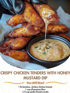 chicken tenders with honey mustard dip