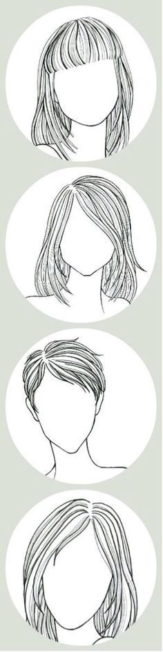 how to draw hair for the face and head step by step with pictures on it