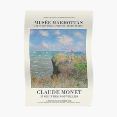 the poster for musee marmotan's exhibition on the cliff above the ocean