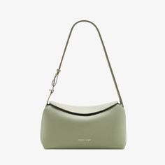 Green Chic Everyday Shoulder Bag With Textured Leather, Chic Green Hobo Bag For Office, Chic Textured Leather Shoulder Bag, Green Leather Baguette Bag With Detachable Handle, Modern Green Textured Leather Shoulder Bag, Chic Green Leather Baguette Bag, Trendy Textured Leather Satchel Shoulder Bag, Trendy Textured Leather Everyday Shoulder Bag, Trendy Textured Leather Shoulder Bag