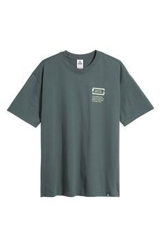 Tested in the Oregon wilderness, this rugged, all-adventure shirt wicks away sweat for comfort and sports a roomy fit that's easy to layer in the cold. 29 1/2" length (size Medium) Crewneck Short sleeves Dri-FIT moisture-wicking technology 63% polyester, 37% cotton Machine wash, tumble dry Imported Nordstrom x Nike: A curated lifestyle destination where fashion is the ultimate sport Nike Short Sleeve T-shirt For Outdoor Activities, Nike T-shirt For Outdoor Activities, Nike Casual T-shirt For Outdoor Activities, Casual Nike T-shirt For Outdoor Activities, Nike Casual T-shirt For Outdoor, Sporty Cotton T-shirt For Outdoor Activities, Oversized Nike T-shirt With Graphic Print, Casual Moisture-wicking T-shirt For Outdoor, Athleisure Letter Print Tops For Outdoor