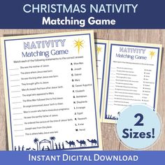 christmas nativity matching game for kids to play with the nativity games and printables