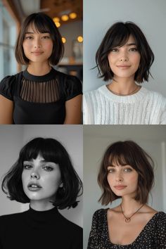 13 Stunning Bob Cuts for Thick Hair: Achieve a Featherlight Feel – StyleBliss Bobs For Long Faces, Straight Bobs For Thick Hair, Bob With Bangs Thick Hair, Bob Thick Hair Bangs, Short Hair For Thick Wavy Hair, Bob For Long Face, Short Thick Wavy Hair With Bangs, Hairstyles Thick Wavy Hair, Bob Thick Hair Wavy