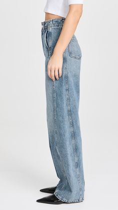 Apiece Apart Meridian Jeans | Shopbop Double Waistband Jeans, California Street Style, Off Duty Outfits, Apiece Apart, Cuffed Jeans, Favorite Daughter, Weekend Wardrobe, Denim Design, Flowy Tops