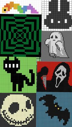 an image of pixel art with different colors