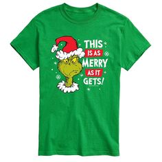 Your heart will grown three sizes for this men's The Grinch Christmas tee. Your heart will grown three sizes for this men's The Grinch Christmas tee. Crewneck Short sleevesFIT & SIZING Classic fitFABRIC & CARE Cotton, polyester Machine wash Imported Size: 5XB. Color: Green. Gender: male. Age Group: adult. Pattern: Graphic. Material: Polyester|Cotton Blend|Cotton. Grinch Graphic, Dr Seuss Grinch, The Grinch Christmas, Work Holiday Party, Grinch Shirts, Family Christmas Shirts, Grinch Christmas, The Grinch, Christmas Tees