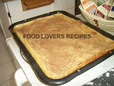 a pan that has some food in it on the stove top with words reading food lover's recipes