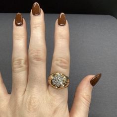 Excellent Condition! 8 Grams Diamond Carat Is .85 Ring Color, Diamond Carat, Diamond Cluster Ring, Diamond Cluster, Cluster Ring, Womens Jewelry Rings, Gold Diamond, Women Jewelry, Ring