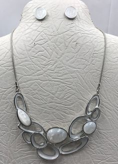 White Metal Loops and Studs on Silver Snake Chain White Circular like studs 2.5 extender chain Stackable Sterling Silver Necklace, Cheap Gray Metal Jewelry, Silver Snake Chain, Pashmina Shawl, White Metal, Snake Chain, Shawls And Wraps, Necklace Set, Jewelry Accessories