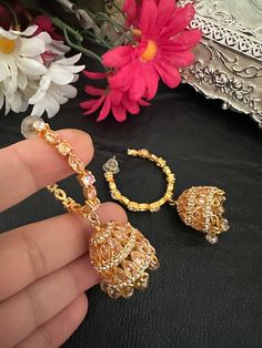 Jewelry Combo, Hyderabadi Jewelry, Ear Pieces, Bali Earrings, Chandbali Earrings, Pakistani Jewelry, Jhumka Earrings, Kundan Jewellery, Earrings Drop