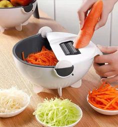 a person grating carrots in a food processor on a table with the words best choice