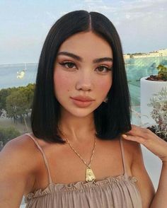 Corte de cabelo feminino Makeup Tip, Best Makeup Tips, Bob Lace Front Wigs, Beauty Make-up, Long Black Hair, Long Bob, Grunge Hair, Shoulder Length Hair, Best Makeup