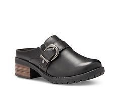 Women Erin Mule -Black Fall Workwear Mules With Buckle Closure, Workwear Buckle Closure Mules For Fall, Workwear Buckle Closure Fall Mules, Workwear Fall Buckle Closure Mules, Casual Fall Mules With Buckle Closure, Casual Clogs For Workwear In Fall, Casual Clogs For Workwear, Fall Season, Casual Clogs For Fall Workwear, Casual Workwear Clogs For Fall