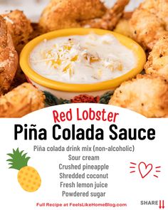 red lobster pina colada sauce recipe with pineapple