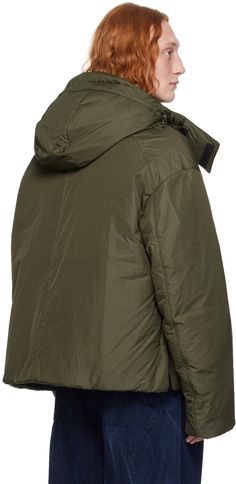 Insulated nylon ripstop jacket. · Bungee-style drawstring at detachable hood · Funnel neck · Two-way zip closure · Welt pockets · Concealed bungee-style drawstring at hem and cuffs · Zip vent at side seams · Welt pocket at interior · Full polyester satin lining Supplier color: Khaki Streetwear Nylon Parka With Zipper Closure, Nylon Parka With Zipper Closure For Cold Weather, Urban Nylon Puffer Jacket With Detachable Hood, Functional Nylon Parka With Zipper Closure, Sporty Down Parka With Detachable Hood, Nylon Parka With Zipper Closure For Outdoor, Nylon Hooded Jacket With Detachable Hood For Cold Weather, Sporty Nylon Parka With Detachable Hood, Functional Down Parka With Drawstring Hood