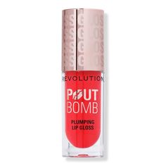 Pout Bomb Plumping Gloss - POUT BOMB CHERRY SHEER REDFeaturesMirror shine effect featuring an XXL doe foot applicator for one-swipe gloss and goNon-sticky comfortable-to-wear gloss with a soft tingle effect for maximum volume and impactSweet vanilla aroma with added lip-loving ingredients to nourish and hydrateAvailable in seven sheer formula shades designed to give the glossiest lip combinations or to wear alone for a high-shine finishKey IngredientsHyaluronic acid to help keep lips hydratedPeptides to help keep lips plumpVitamin E to help keep lips healthyJojoba oil to help keep lips conditioned and cushiony softResearch Results81%* agreed that their lips looked visibly plumped81%* agreed that their lips look visibly fuller*Reviews gathered from 59 users, immediately after using the prod Lip Combinations, Plumping Lip Gloss, Glossy Lips, Ulta Beauty, Christmas List, Lip Makeup, Beauty Women, Lip Gloss, Beauty Products