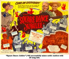 an old movie poster for the film square dance jubilee