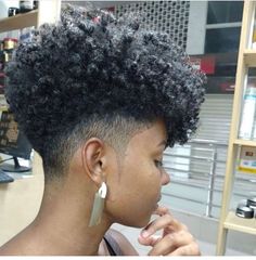 Afro Styles, Short Shaved Hairstyles, Shaved Side Hairstyles