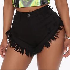 Nwt - Only Tried On Fringe Short Shorts High Waist-Stretchy Summer Shorts By Amazon, Casual Summer Bottoms From Amazon, Amazon Summer Bottoms, Amazon Casual Short Length Bottoms, Casual Short Length Bottoms By Amazon, Casual Amazon Brand Shorts, Amazon Casual Cotton Bottoms, Amazon Short Length Summer Bottoms, Trendy Fitted Amazon Bottoms