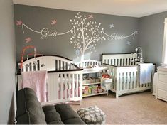 17 Gorgeous gender Neutral Twin Nursery Ideas - Bjarni Baby Twin Nursery Room, Baby Cribs